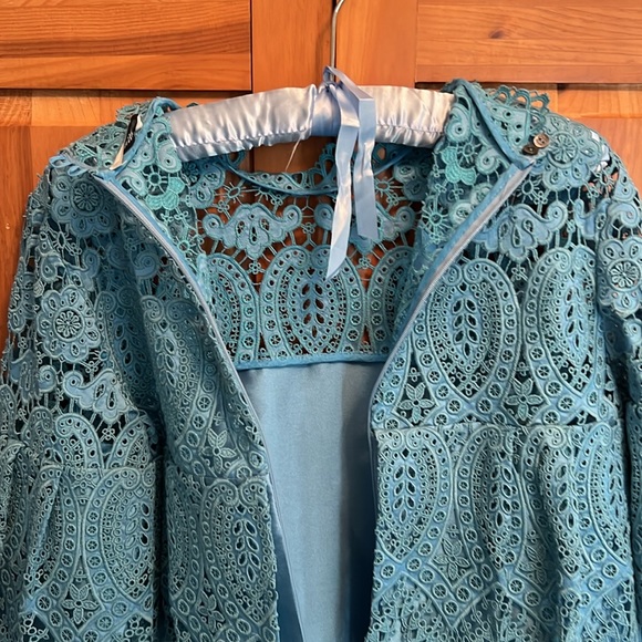 ERDEM Lyndell layered guipure-lace & mikado satin Dress - Picture 11 of 12